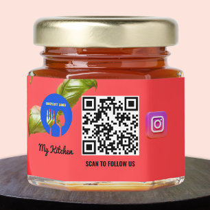 Instagram Promotional Business Qr Code Honey Jar Favors