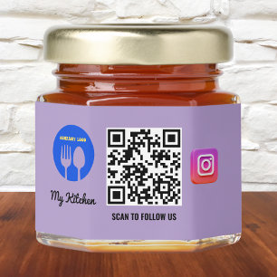 Instagram Promotional Business Qr Code Honey Jar Favors