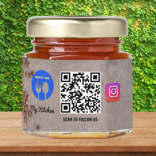 Instagram Promotional Business Qr Code Honey Jar Favors