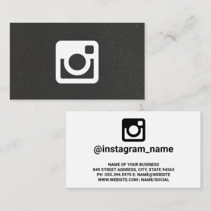 Instagram Promotional Logo Business Card