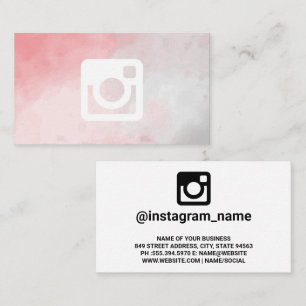 Instagram Promotional Logo Watercolor Business Card