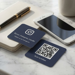 Instagram QR Code Business Card   Custom Social 
