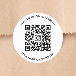 Instagram QR Code Classic Round Sticker