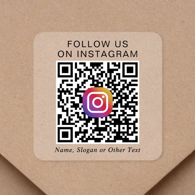 Instagram QR Code Clear Square Sticker (Creator Uploaded)