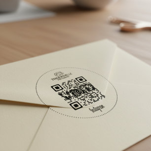 Instagram QR Code Company Logo Rubber Stamp