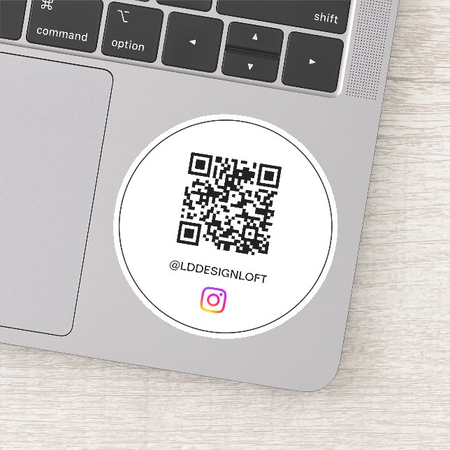 Instagram QR Code Custom INSTAGRAM Social Media  Sticker (Detail)
