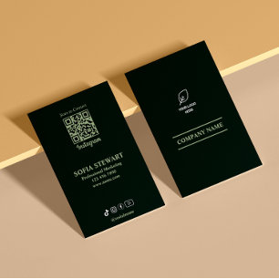 Instagram Qr Code Modern Bold Social Media Follow Business Card