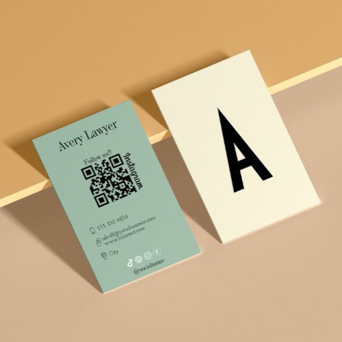 Instagram Qr Code Modern Minimal Business Card