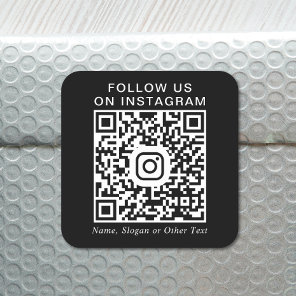 Instagram QR Code Promotional Black Square Sticker