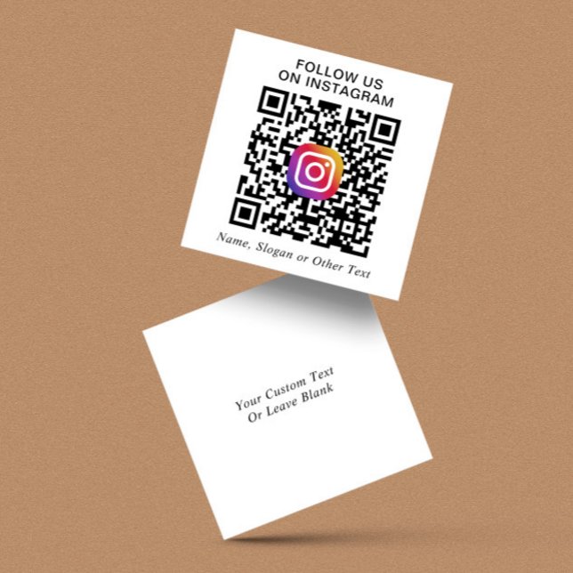 Instagram QR Code Promotional Square Business Card (Capture attention, make connections, and leave a lasting impression with our modern QR business card)