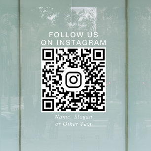 Instagram QR Code Promotional Window Cling