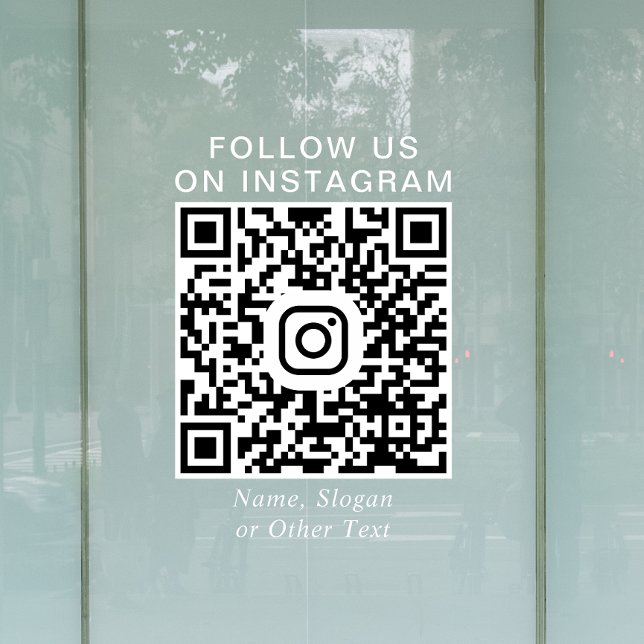Instagram QR Code Promotional Window Cling (Creator Uploaded)