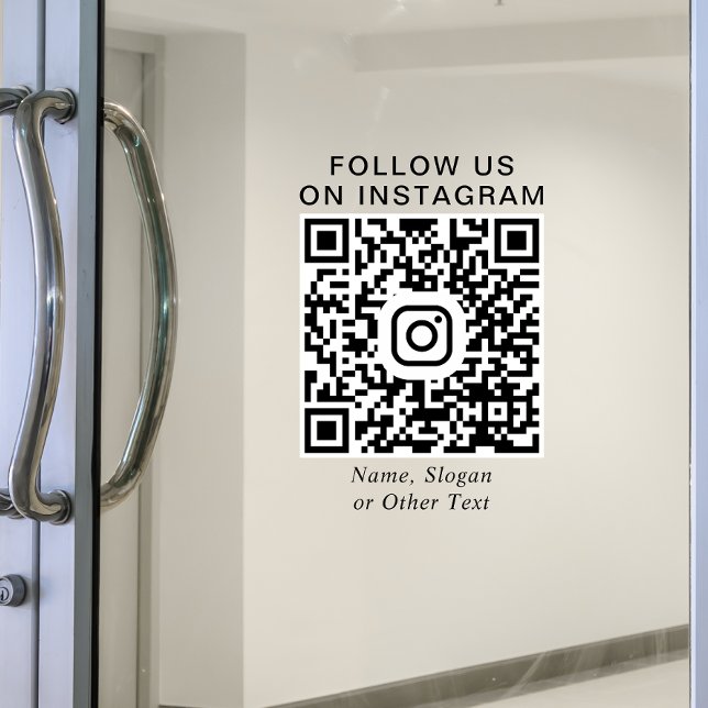 Instagram QR Code Promotional Window Cling (Creator Uploaded)