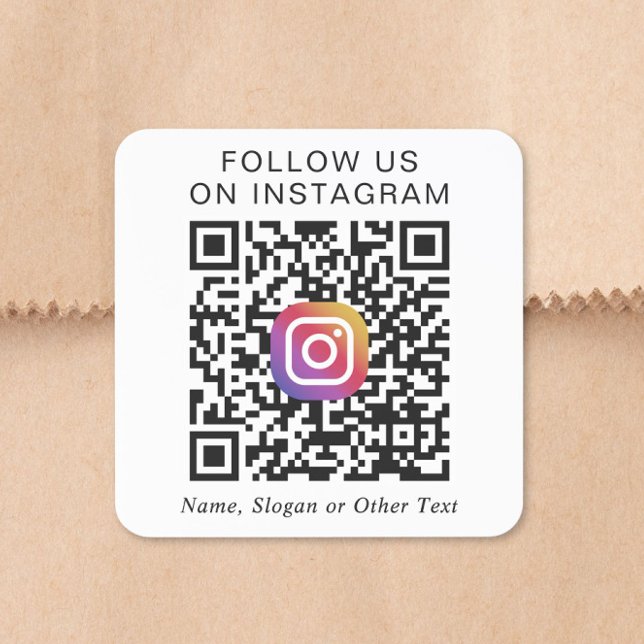 Instagram QR Code Square Sticker (Instagram QR Code Square Sticker)