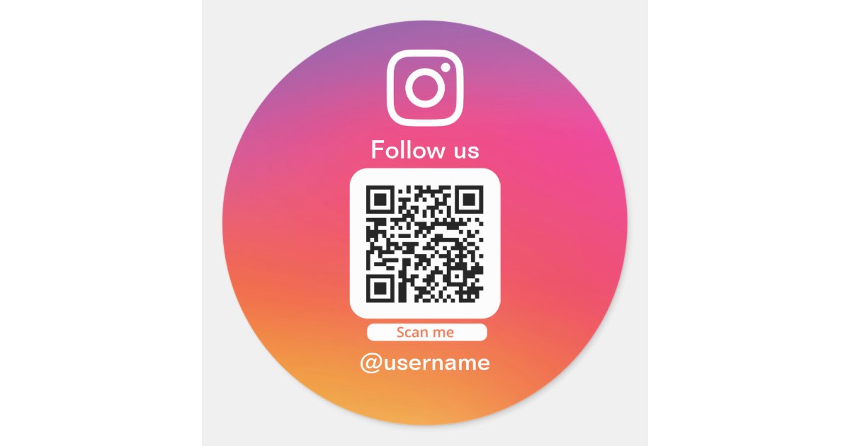 Instagram QR code sticker