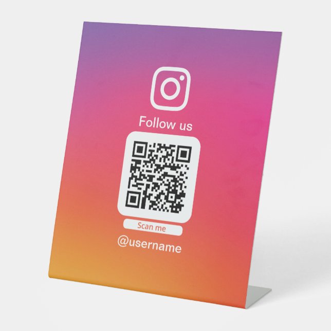 Instagram QR display Pedestal Sign (Front)