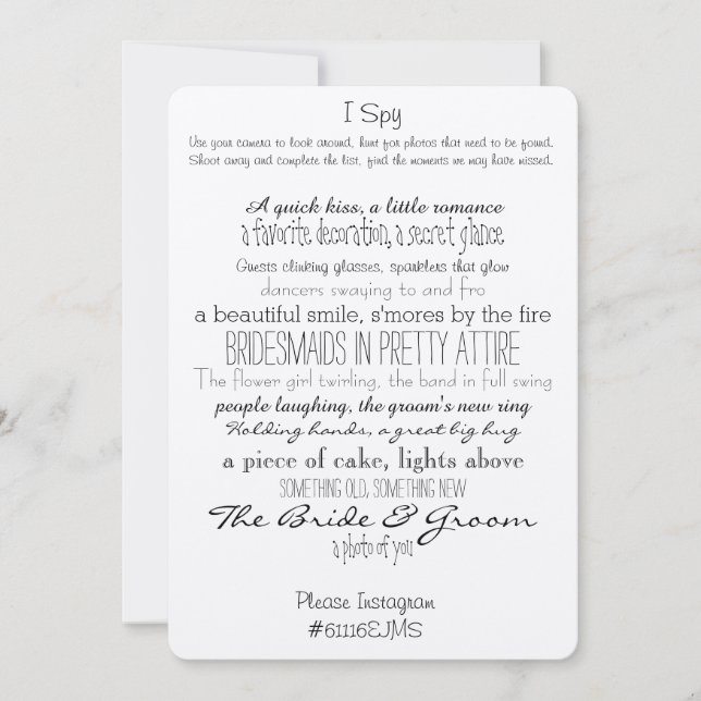 Instagram Signs Invitation (Front)