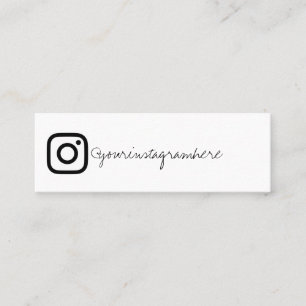 instagram social media black white business card