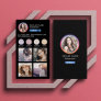 Instagram Social Media Follow Me Photo Grid Black Business Card