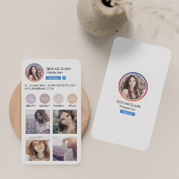 Instagram Social Media Follow Profile Photo Grid Business Card