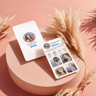 Instagram Social Media Follow Profile Photo Grid Business Card