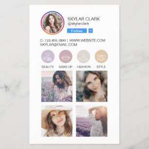 Instagram Social Media Follow Profile Photo Grid Flyer