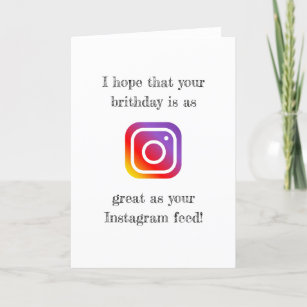 Instagram social media happy birthday card