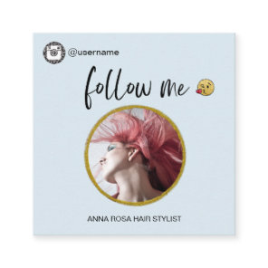 *~* INSTAGRAM Social Media Icons QR code Square Business Card