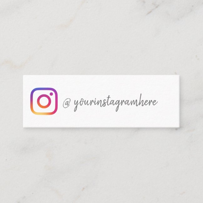 Instagram social media influencer add your photo mini business card