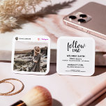 Instagram social media photo modern white minimal calling card<br><div class="desc">Instagram social media photo modern white minimal</div>
