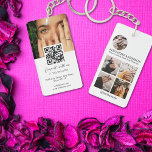 Instagram Social Media Profile Photo Collage Keychain<br><div class="desc">This stylish artist Keychain is perfect for beauty professionals looking to showcase their work and connect effortlessly with clients. Featuring a chic, Instagram-inspired layout on one side, the Keychain includes a profile image, curated nail art gallery, and your handle for easy social media recognition. The aesthetic grid format helps you...</div>