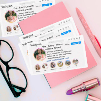 Instagram style business card