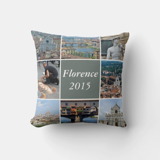 Instagram style travel photo throw pillow (Front)