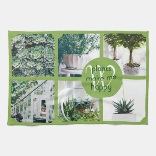 Instagram Trendy Greenery Make Your Own Photo Grid Towel