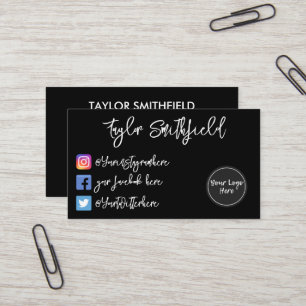 Instagram Twitter Facebook Business Card