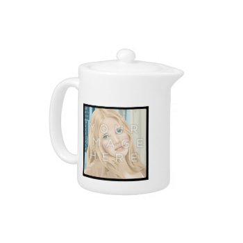 Instagram Two Photo Personalized Teapot by MyBindery at Zazzle