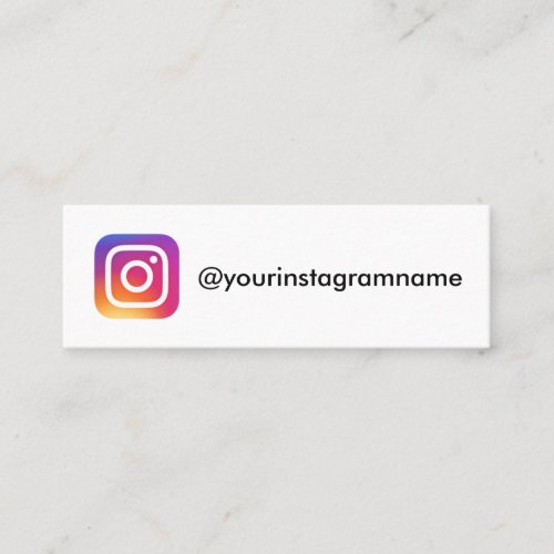 Instagram User Social Media Influencer Simple Mini Business Card