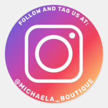Instagram username name tag business promotional