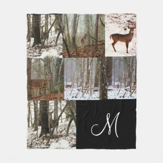 Instagram your pictures custom collage monogram f fleece blanket
