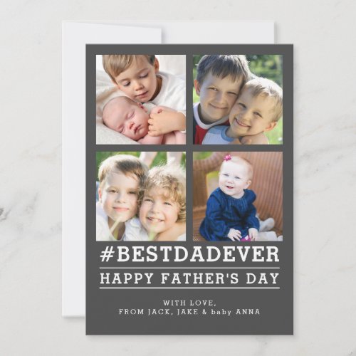 Instagrammed 4 Photo Fathers Day Card