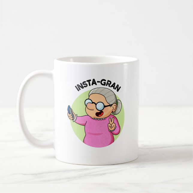 Instagran Funny Social Media Grandma Pun  Coffee Mug (Left)