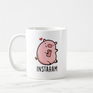 Instaham Funny Social Media Pig Pun  Coffee Mug