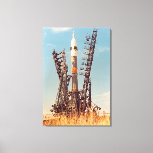 Installation of Soyuz Spacecraft at Baikonur Canvas Print