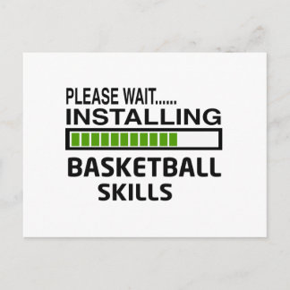 Installing Basketball Skills Postcard