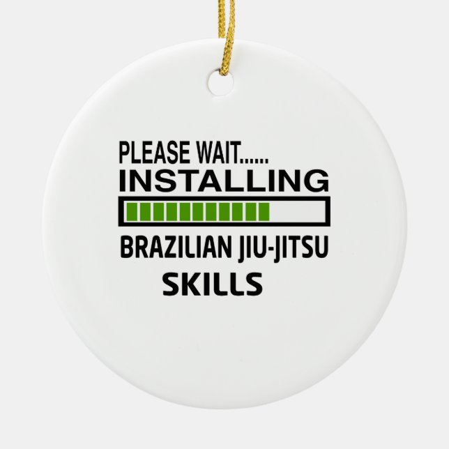 Installing Brazilian Jiu-Jitsu Skills Ceramic Ornament (Front)