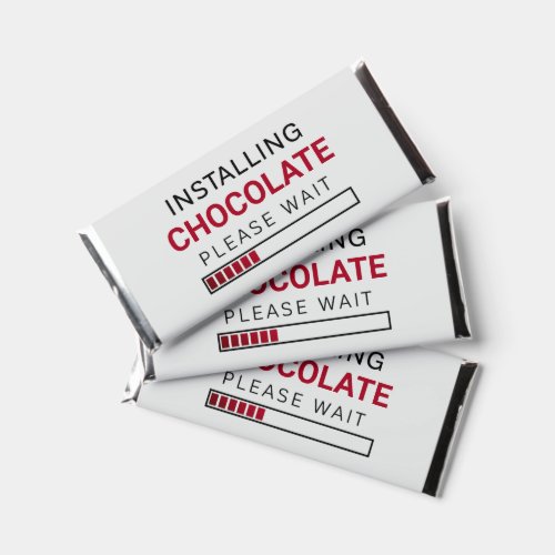 Installing Chocolate Please Wait Updating Status Hershey Bar Favors