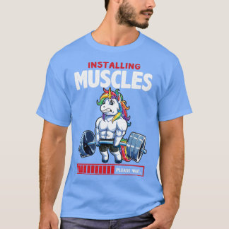 Installing Muscles Deadlfit Unicorn Gym T-Shirt
