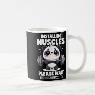 Installing Muscles Please Wait Panda Lifting Gym Q Coffee Mug