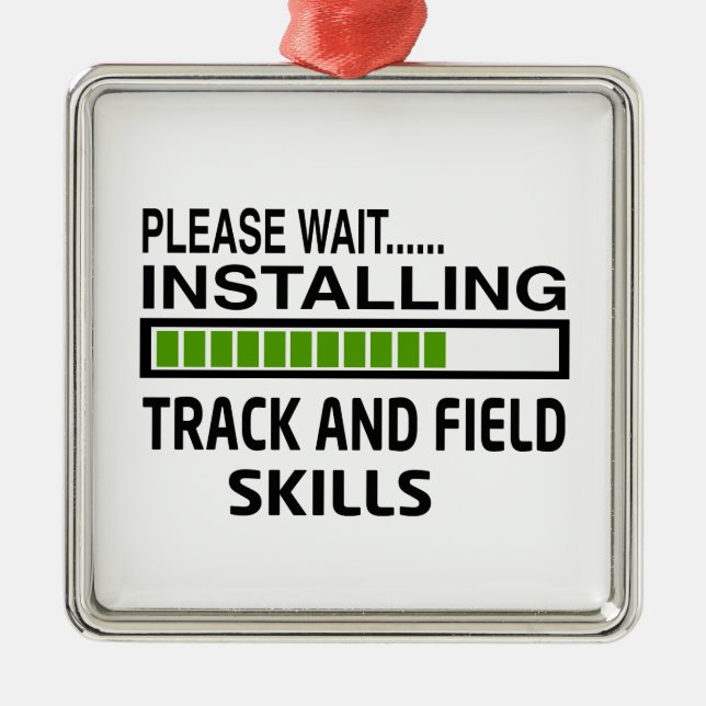 Installing Track and Field Skills Metal Ornament (Front)