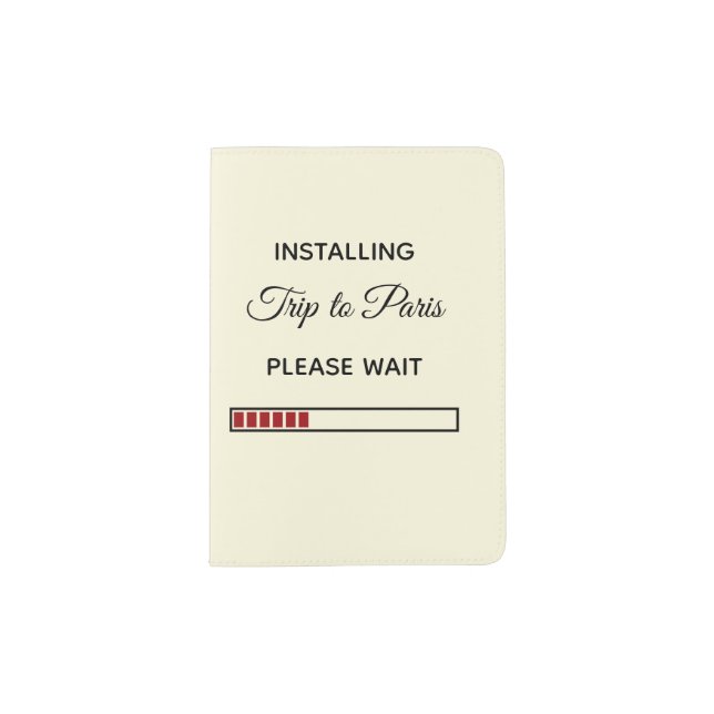 Installing Your Vacation Trip Here Computer Bar Passport Holder (Front)